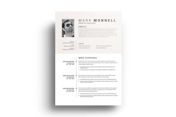 Multipurpose Resume Design or CV Template
