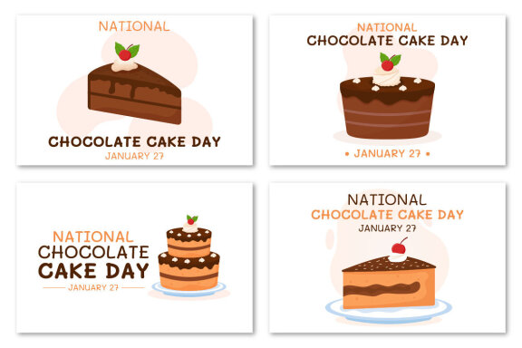 11 National Chocolate Cake Day Illustration