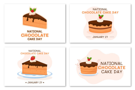 11 National Chocolate Cake Day Illustration