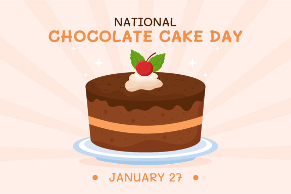 11 National Chocolate Cake Day Illustration