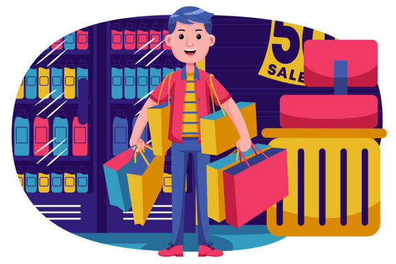 Shopping Vector Illustration #11
