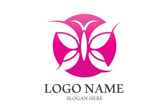 Butterfly logo icon vector design illustration