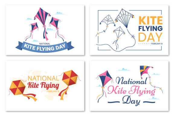 12 National Kite Flying Day Illustration