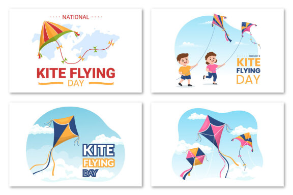 12 National Kite Flying Day Illustration
