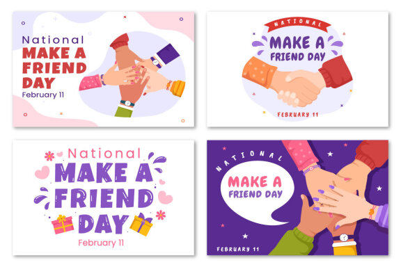 17 National Make a Friend Day Illustration