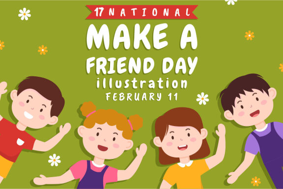 17 National Make a Friend Day Illustration