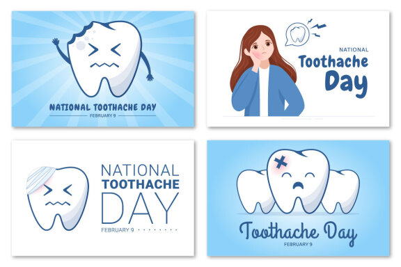 12 National Toothache Day Illustration