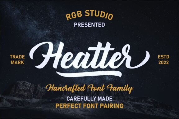 Heatter - Handwritten Font