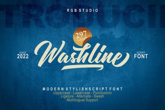 Washline - Modern Script Font