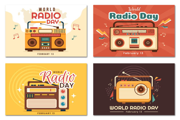 16 World Radio Day Illustration
