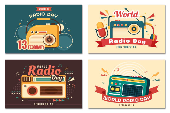 16 World Radio Day Illustration