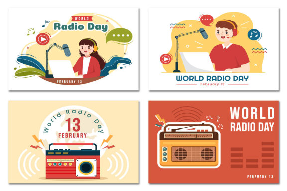 16 World Radio Day Illustration