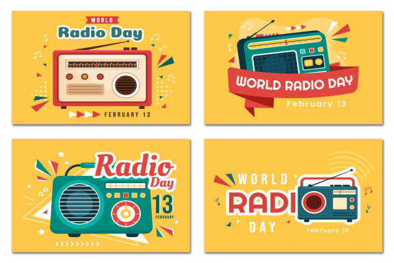 16 World Radio Day Illustration