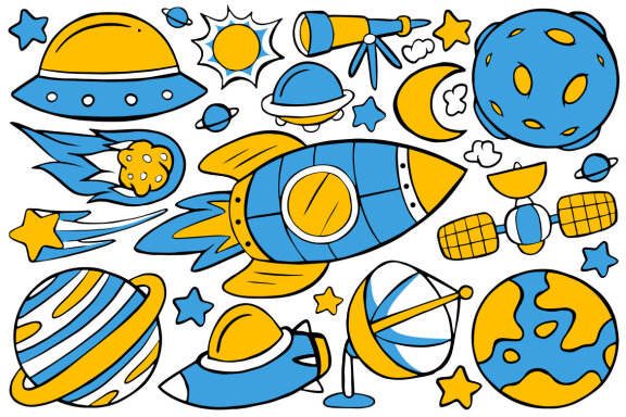 Space Doodle Vector #01