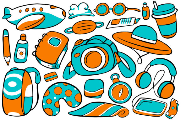 Travel Doodle Vector #01