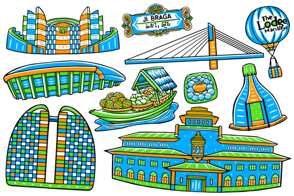 Bandung City Doodle Vector #02