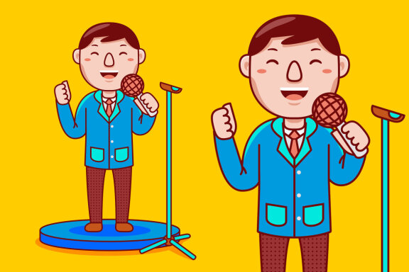 Public Speaker Profession Cartoon Vector