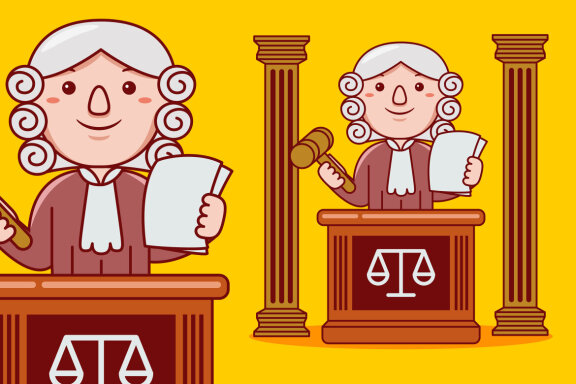Judge Profession Cartoon Vector