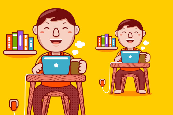 Graphic Designer Profession Cartoon Vector