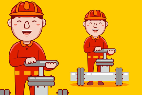 Oil Miner Profession Cartoon Vector