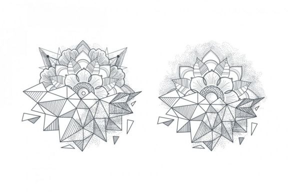 Ornament round mandalas tattoo