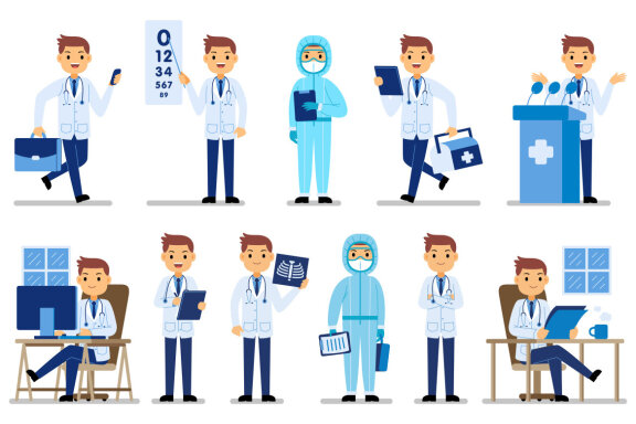 Doctor Profession Character Vector
