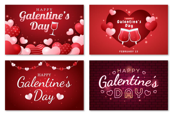 17 Happy Galentine's Day Illustration