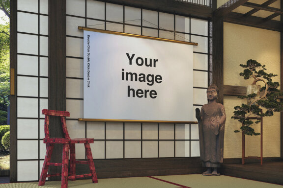 Japanese Temple Poster Mockups