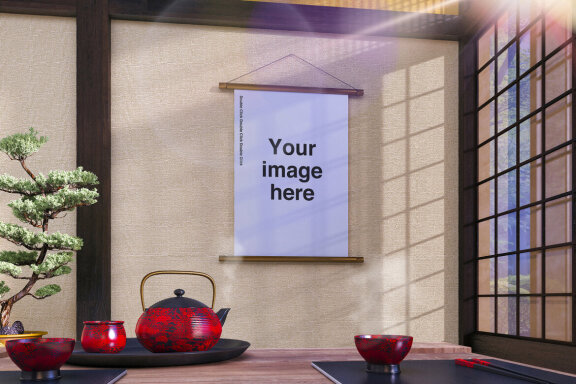 Japanese Temple Poster Mockups