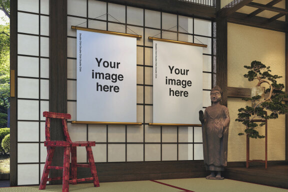 Japanese Temple Poster Mockups