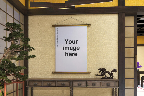 Japanese Temple Poster Mockups
