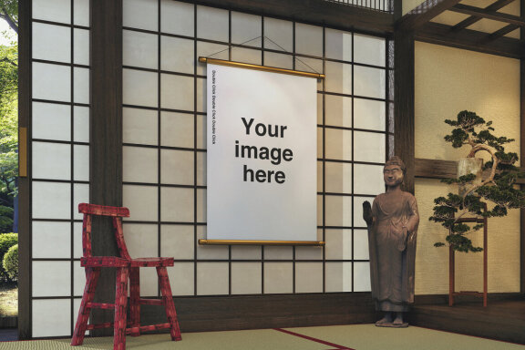 Japanese Temple Poster Mockups