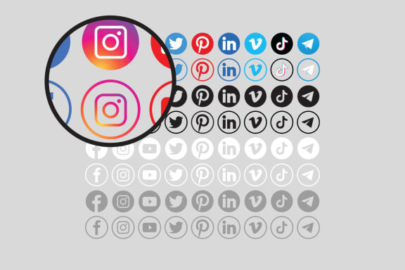 Circle Social Media Icons Set - 72 icons