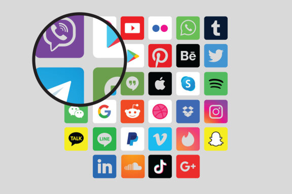 Square Social Media Icons Set - 34 icons