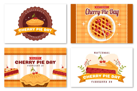 15 National Cherry Pie Day Illustration