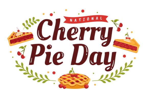 15 National Cherry Pie Day Illustration
