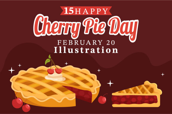 15 National Cherry Pie Day Illustration