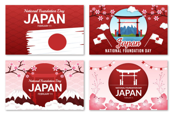 16 Japan National Foundation Day Illustration