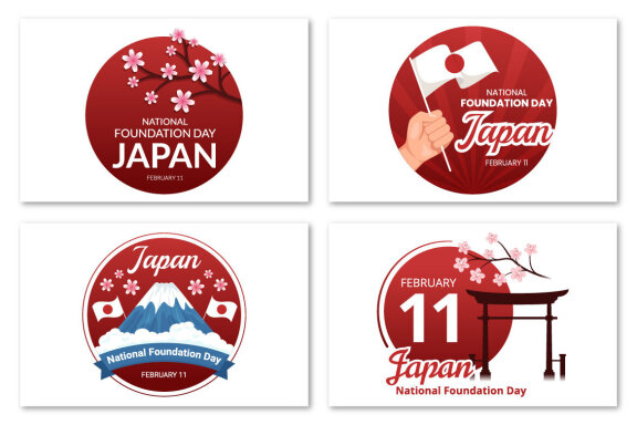 16 Japan National Foundation Day Illustration