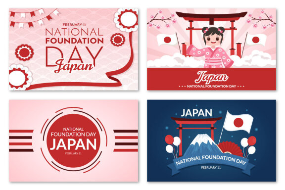 16 Japan National Foundation Day Illustration