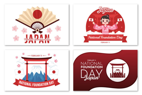 16 Japan National Foundation Day Illustration