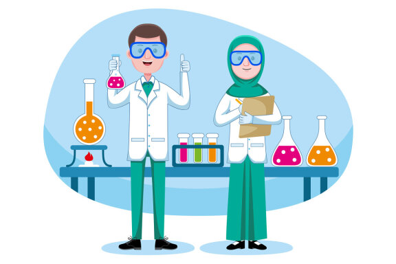 Chemist Working in Lab