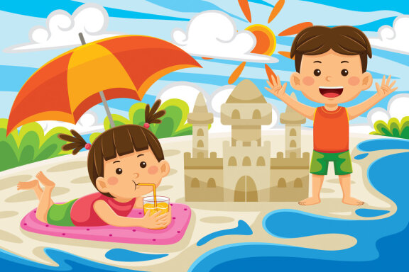 Kids Holiday Cartoon Vector #01