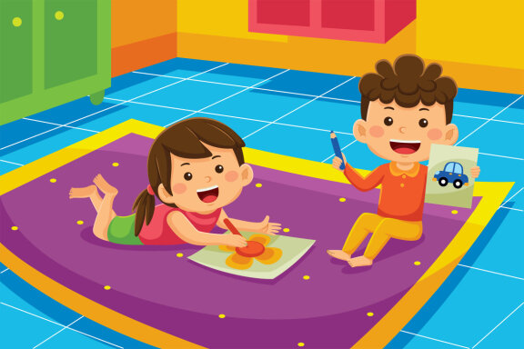 Indoor Activity Cartoon Vector #05