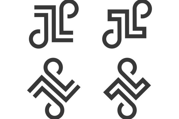 JZL ornament and JL - Free Logo Shapes