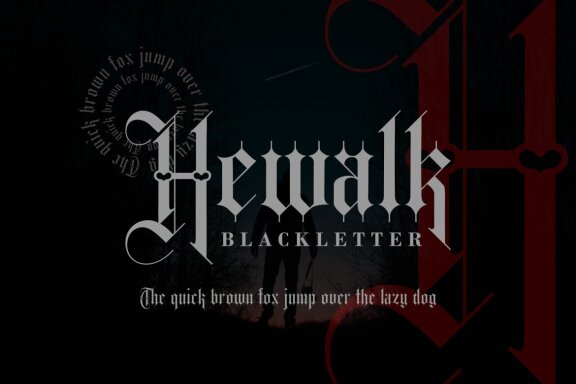Hewalk - Blackletter Typeface Font