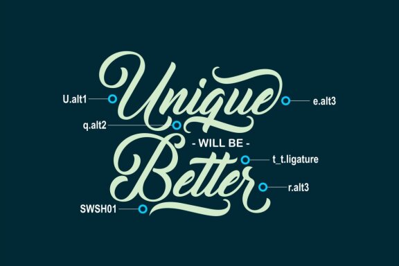 Unique - Script Calligraphy