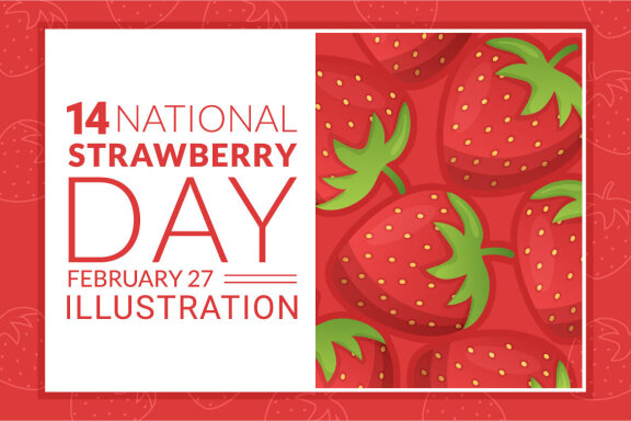 14 National Strawberry Day Illustration