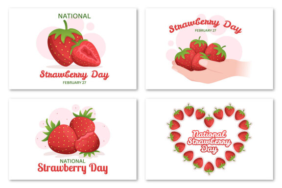 14 National Strawberry Day Illustration