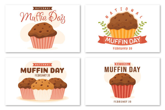 12 National Muffin Day Illustration